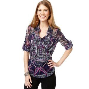 INC International Concepts Women's Love Paisley 2-Piece Top - Size S